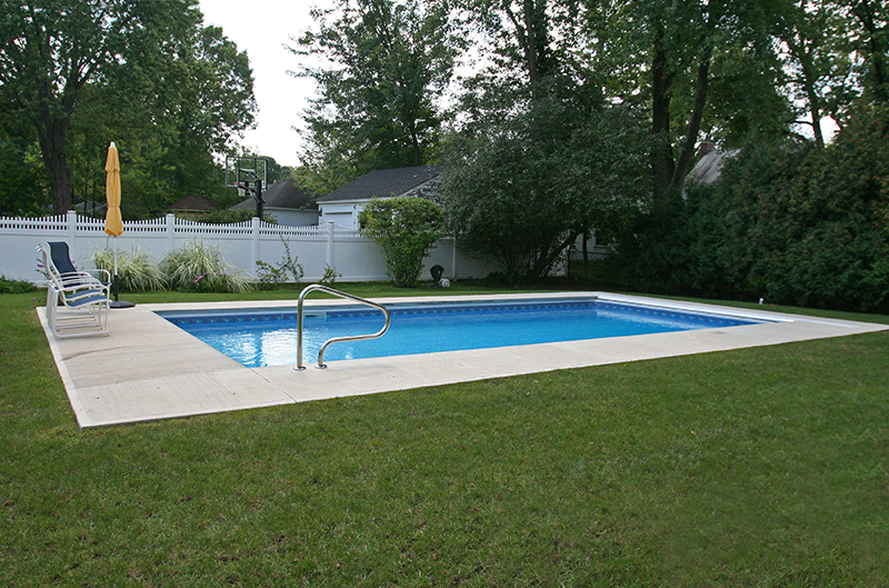 Swimming pool and hand finished concrete project example 80
